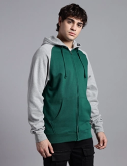 Full-Zip Raglan Hoodie Supplier for Brands in Charlotte, NC Premium full-zip raglan hoodie with a breathable fabric and long-lasting durability in Charlotte, NC