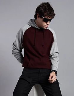 Premium Raglan Pullover Hoodie Maker in Charlotte, NC Premium raglan pullover hoodie made with soft fleece fabric and durable stitching in Charlotte, NC.