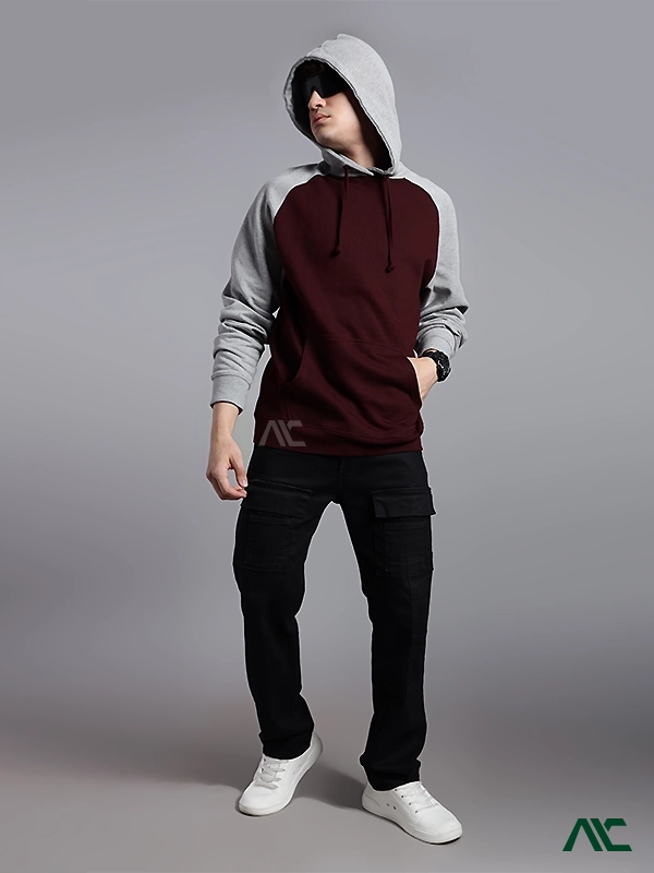 Raglan Pullover Hoodie with Comfortable Fit in Charlotte, NC Raglan pullover hoodie offering comfortable fit with durable stitching for daily wear in Charlotte, NC
