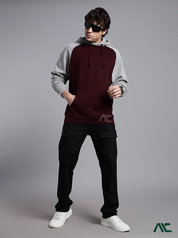 Raglan Pullover Hoodie for Men & Women in the States Raglan pullover hoodie suitable for men and women featuring soft fabric & relaxed fit in the States