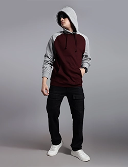 Raglan Pullover Hoodie with Comfortable Fit in Charlotte, NC Raglan pullover hoodie offering comfortable fit with durable stitching for daily wear in Charlotte, NC