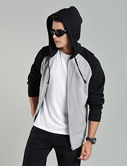 Raglan Zipper Hoodie Manufacturer for Apparel in Charlotte Raglan zipper hoodie for men, women, and youth, built for comfort and bulk orders in Charlotte, NC