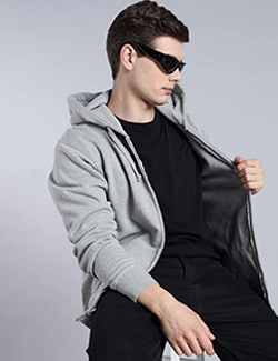 Premium Full Zip Hoodie Manufacturer in Charlotte, USA Grey full zip hoodies designed for comfort durability and everyday wear crafted in Charlotte, USA.