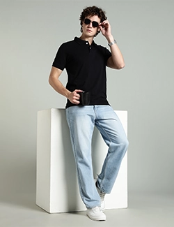 Comfort Black Polo Shirt Manufacturer in North Carolina, US Men's grey office polo shirt in US, crafted with premium fabric for comfort and bulk orders